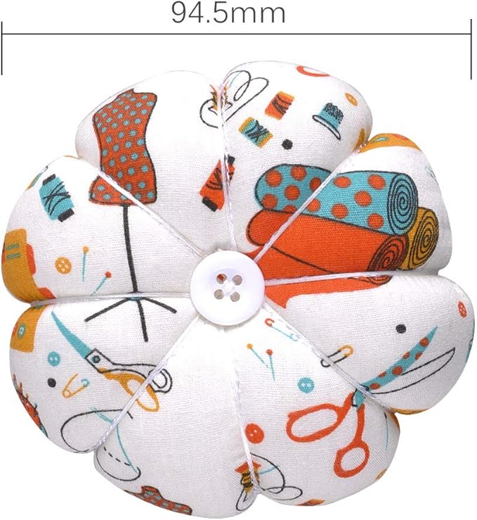 eZAKKA Pin Cushions for Sewing, Wrist Pin Cushion Cute Sewing Pin Holder Needle Pincushions (Sewing Necessities Pattern White)