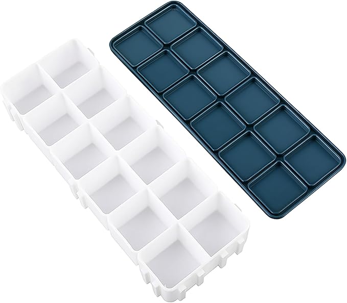 12 Twelve-Cell Paint Box Distribution Box Airtight Paint Palette Box Watercolor Palette with Rubber Cover for Watercolor Paint Saver Art Gouache Acrylic Graffiti Paint