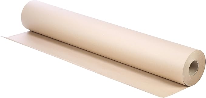 The Boxery Kraft/Brown Kraft Paper Roll, 48” x 5520” (460’)-70lb. Thickness Extra-Heavy Duty Brown Wrapping Paper,Natural Kraft Packing Paper,Void Fill,Arts and Crafts,Bulletin Boards, Gift Wrapping