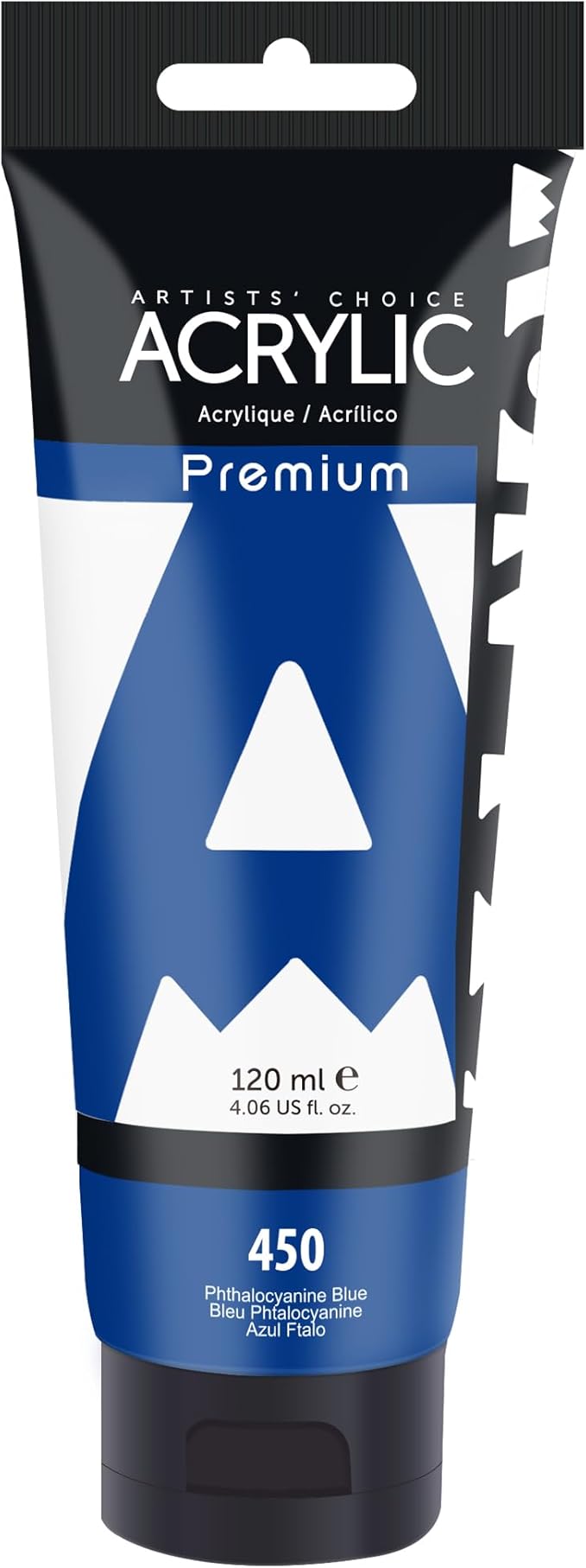 AUREUO Phthalocyanine Blue Acrylic Paint, 4 Fl Oz / 120ml Single Tube, Rich Pigment Art Craft Paints for Canvas, Rocks, Wood, Ceramic, Fabric - Art Supplies for Beginners, Professionals, Artists