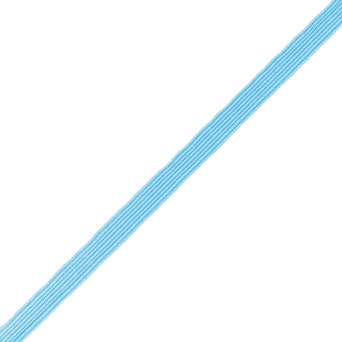 Mandala Crafts 16mm 20 Yds Roll of Sky Blue Elastic Bands for Sewing - 5/8 Flat Elastics Cord - 5 8 Inch Braided Stretch Straps for Crafting