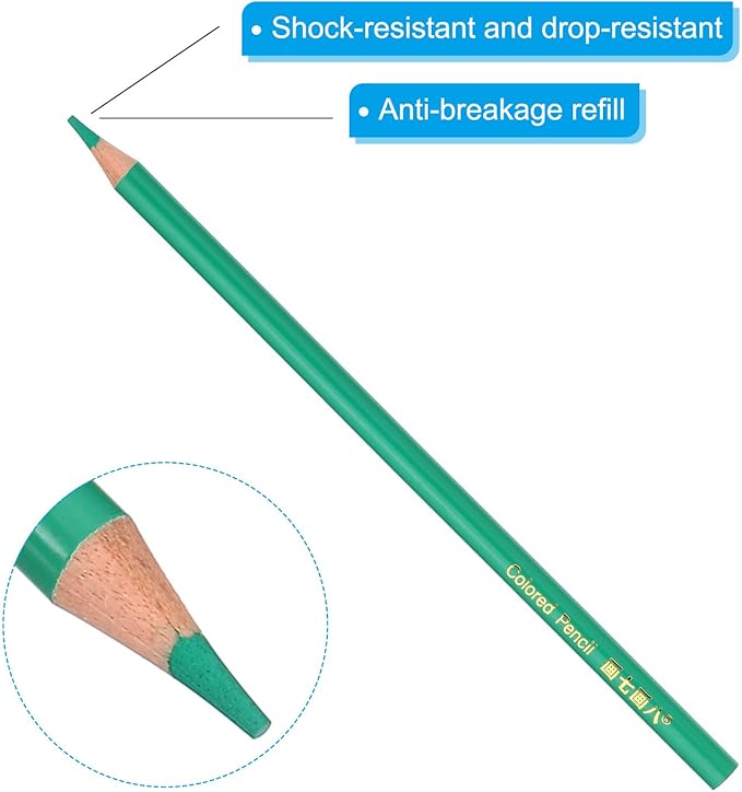 PATIKIL Sapphire Green Colored Pencils Set,20 Pcs Oil Color Pencils Wooden Coloring Drawing Pencil for Artists Art Painting