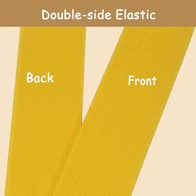 1.5 inch Gold Wide Elastic Band for Sewing 10 Yards Double-side Twill Woven Elasitc Stretch Heavy Knit Elastic Waistband for Pants Wigs DIY Crafts & Projects