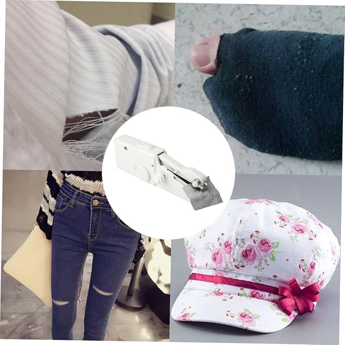 NUOBESTY Singer Handheld Sewing Machine Portable Lightweight White for Home and Travel Random Color