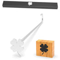 1.2" Custom Wood Branding Iron Personalized for Wood Working, Leather Hats, Steak, BBQ Brander & Bread Logo, Personalized Steak Branding Iron for Food (Small, 078# Four Leaf Clover)
