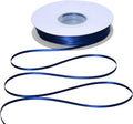 YAMA Navy Blue Double Faced Satin Ribbon, 1/8 Inch 100 Yards, Navy Ribbon for Gift Wrapping Crafts Hair Bows Wedding Party Decoration