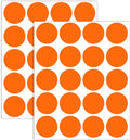 1.5" Round Colored Removable Stickers Labels - Orange,Pack of 500