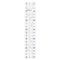 The Quilted Bear Quilting Rulers - Transparent Acrylic Non Slip Quilting, Patchwork & Sewing Ruler with Clear Black Lines & 30, 45 & 60 Degree Angles for Perfect Accuracy & Precision (3.5" x 18")