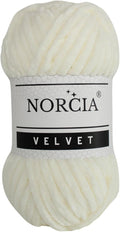 Soft Velvet Yarn Chenille Yarn for Crocheting Super Bulky (100g-3.50oz) (68m-74.3 yds) Baby Blanket Yarn for Knitting Amigurumi Yarn for Crochet Weaving Craft (Cream, 1 Skein)