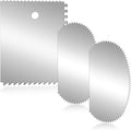 Yuomeaz 3 Pcs Metal Pottery Ribs, Stainless Steel Rib for Pottery, Serrated Rib Ceramics Tools, Serrated Clay Scraper for Potterys Sculpture