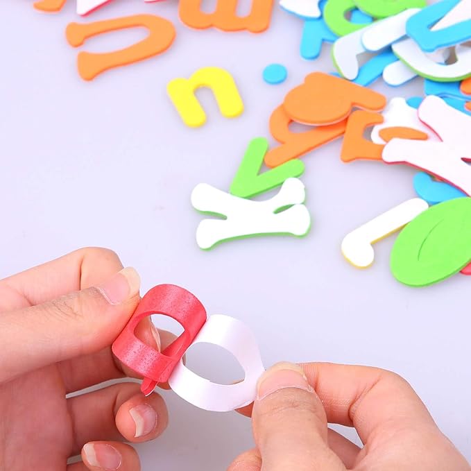 Aneco 1040 Pieces Foam Letter Alphabet Stickers Self-Adhesive Capital Case Letters Stickers for Arts Craft Supplies, Assorted Colors