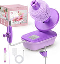 Electric Yarn Winder, 2025 Upgrade High-Speed Automatic Yarn Ball Winder with 3 Adjustable Gears, 4-10oz Large Capacity Yarn Spinner for Knitting & Crocheting, Purple Gift for Craft Lovers