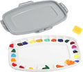 Falling in Art Paint Palette with Lid, Airtight Leak-Proof Watercolor Palette with a Cleaning Sponge, 23 Paint Wells Acrylic Palette, 13 Inches by 9 1/4 Inches