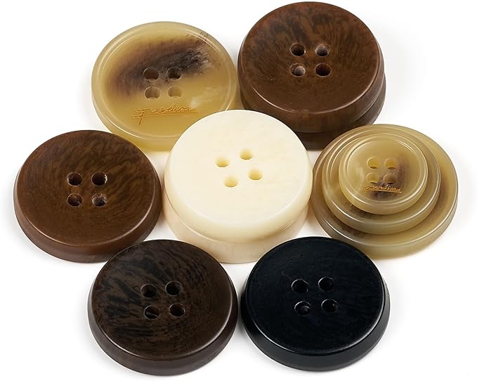 105Pcs Mixed Sewing Buttons,5 Color 4-Hole Craft Buttons,3 Size (15mm, 20mm, 25mm) Sewing Buttons for Clothes, Suitable for for DIY Crafts, Coats, Shirts, Pants, Shorts（Color6）