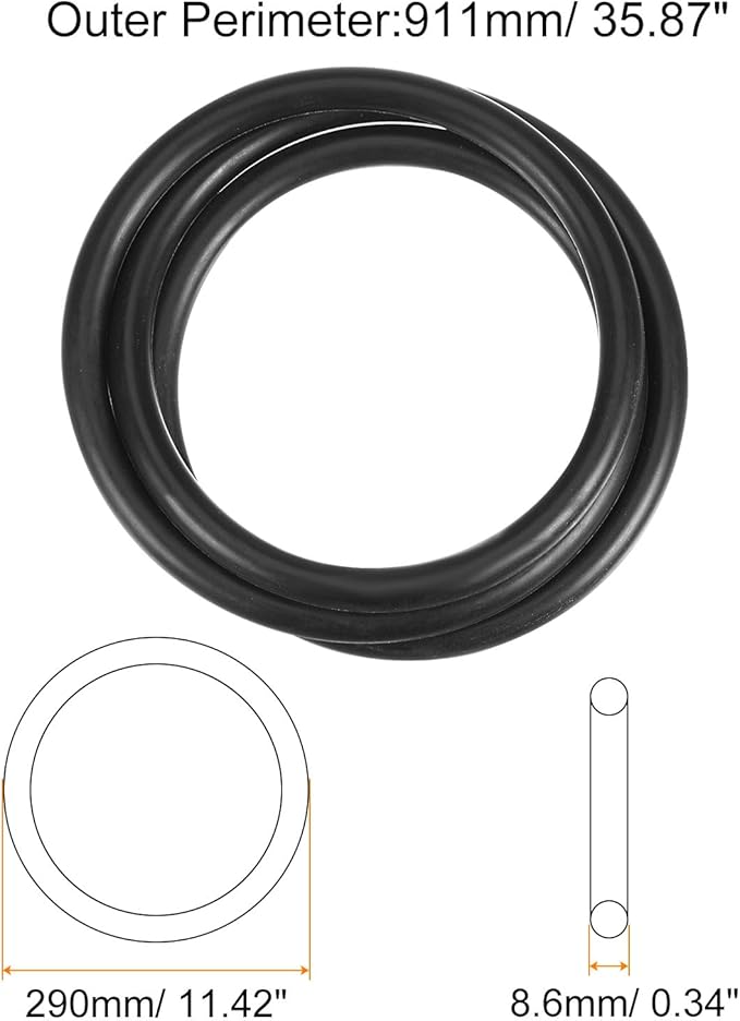 HARFINGTON Universal Sewing Machine Motor Stretch Belt 911mm 36" Perimeter, 8.6mm Belt Thick for Sewing Machine Motor Seal Repair