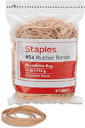 Staples Economy Rubber Bands Size #54 Assorted 1/4 Lb.