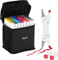 Alcohol Based Markers 48 Colors, Dual Tip Art Sketch Markers, Drawing Pens Permanent Markers for Adult Kids Artist Coloring