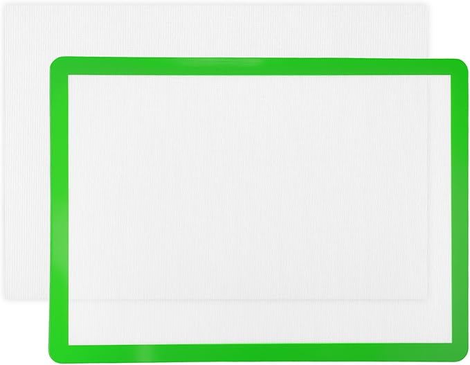 Acellegic Applique Fusing Mat 12"x18" (30cm x 46cm) with No Slip Non Stick PTFE Coated Pressing Sheet Silicone Applique Fusing Mat for Quilters Arts Crafts Creation and Fusible Web Fabric Supplies