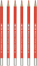 PATIKIL Watercolor Pencil, 6Pcs Water Soluble Pencils for Blending, Coloring, Sketch Drawing, Painting, Orange Red