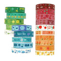 Washi Tape Set, 20 Rolls of Colorful Washi Tape, Decorative Tape for Arts and Crafts, Scrapbooking Supplies Patten Washi Tape Red Orange Blue Green. (Floral & Fruits)