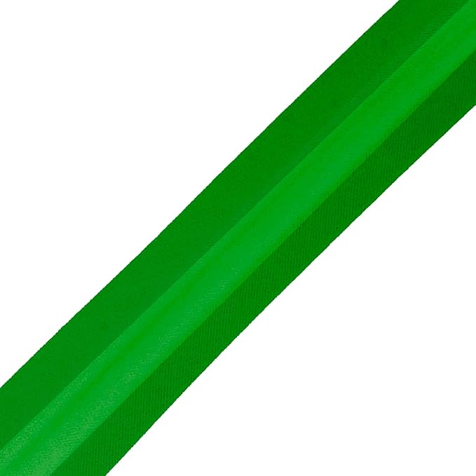 Mandala Crafts 55 Yards 1/4 Inch Green Double Fold Bias Tape for Sewing - Bias Binding Tape for Quilting Binding, Hemming, Seam, and Fabric Piping