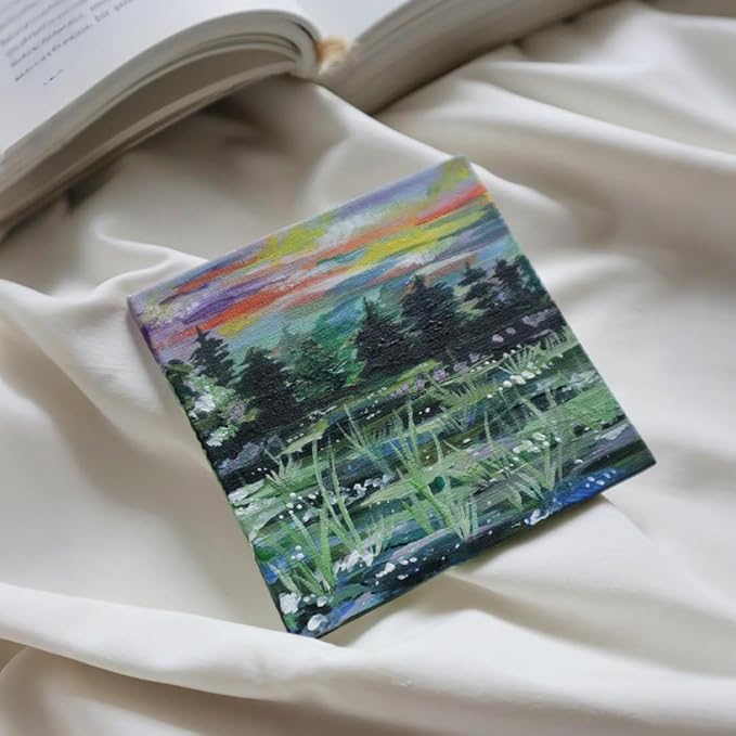 Mini Canvas for Painting 4x4 inch, 72 Pack Small Canvases Bulk for Kids Art Novices, Acrylic Oil Painting Canvases for Leisure Art, Blank Canvas Panels Gesso Primed Acid-Free 100% Cotton