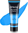 Artecho Blue Acrylic Paint, Cerulean Blue Paint (120ml / 4.05oz) Tubes, Art Craft Paints for Canvas, Rock, Stone, Wood, Fabric, Art Supplies