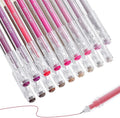 18 Colors Gel Pens for Adult Coloring Books – Fine Tip Gel Markers for Drawing, Journaling, Art, School Supplies(Morandi Colors&Pink Colors)