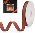 LIUYAXI 5/8" X 50 Yards Solid Brown Grosgrain Ribbon, Perfect for Crafts, Wedding Decor, DIY Hair Accessories, Sewing, Gift Package Wrapping and More