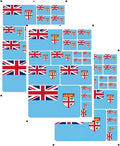 vmcoatdu Fiji Flag Laser Printing Sticker 3 Pcs Decal in Multiple Sizes Stickers (Blue Fiji)