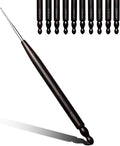 Hssugi Crochet Hooks, 1.0mm Small Crochet Hooks for Arthritic Hands with Wooden Handle, Ergonomic Lace Crochet Needles for Thread Embroidery DIY Lace