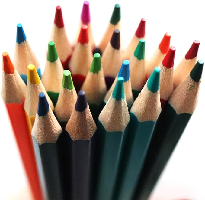SKKSTATIONERY 50Pcs Colored Pencils,50 Vibrant Colors, Drawing Pencils for Sketch, Arts, Coloring Books, Back to school Christmas Gifts