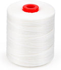BUTUZE Waxed Thread, 880Yards Leather Thread for Hand Sewing, 210D Flat Waxed Cord Heavy Duty String for Book Binding, Sewing Shoes,Leather Craft, Bracelet Making -White