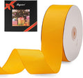 LIUYAXI 2" X 50 Yards Solid Gold Grosgrain Ribbon, Perfect for Crafts, Wedding Decor, DIY Hair Accessories, Sewing, Gift Package Wrapping and More