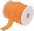 MECCANIXITY 1 Inch Double Fold Bias Tape Polyester Continuous Bulk Bias Tape for Sewing,Seaming Quilting Hemming Binding Crafts (Orange 25 Yards)