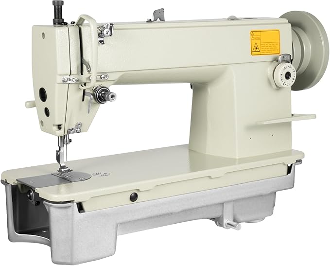 Heavy Duty Sewing Machine, Double Thread, 3000spm Industrial Sewing Machine, Adjustable Stitch Length, Low Noise, Straight Stitch, Professional Garment Maker, for Home, Studio, Shop