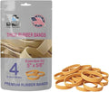 Small Quantity Rubber Bands Pack, Everyday Elastic Bands - Purchase What You Need, At A Price That You Like - Everyday Rubber Bands - Band Size: About 5" x 5/8" - 4 Bands