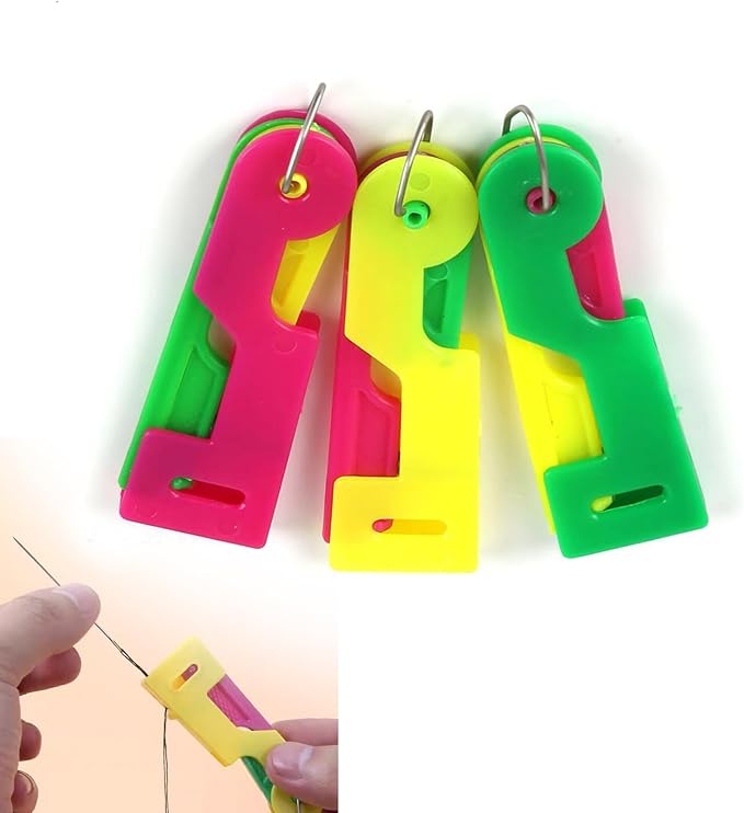 Automatic Needle Threader, DIY Hand Sewing Machine, Sewing Thread, for Embroidery, Cross Stitch Craft, 3PCS, (Random Color)