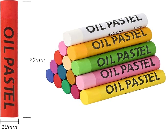 Oil Pastels 48 Colors, Soft Oil Pastel Crayons for Drawing Blending,Layering, Shading, Art Supplies Gift for Artists, Beginners