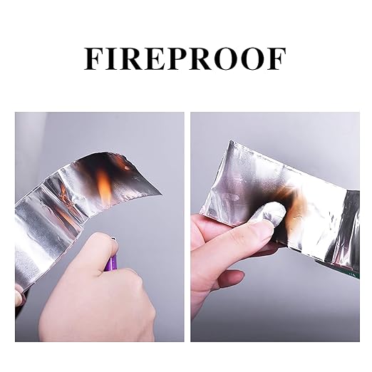 ADHES Foil Tape Aluminum Tape Heat Resistant Tape, Withstand from 80°C to 100°C, 10 Rolls x 0.78 Inch x 55 Yards, Metal Duct Tape for HVAC, Repair Sealing and Insulation, Total 360 Yards