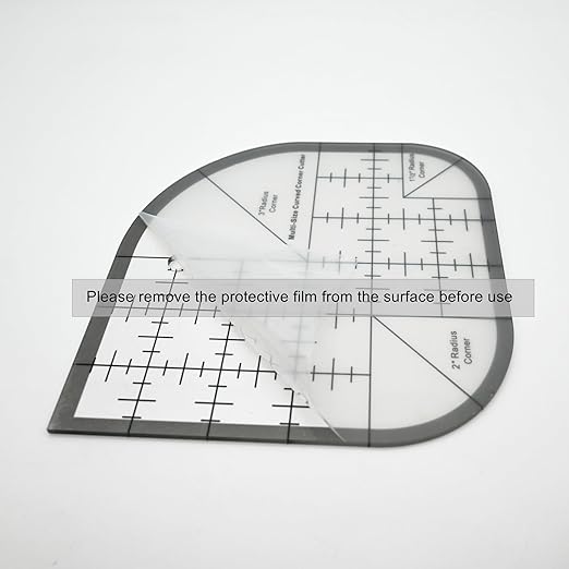Curved Corner Cutter Ruler, Quilting Sewing Ruler, Sewing Patchwork Template for DIY, Multifunctional Tool