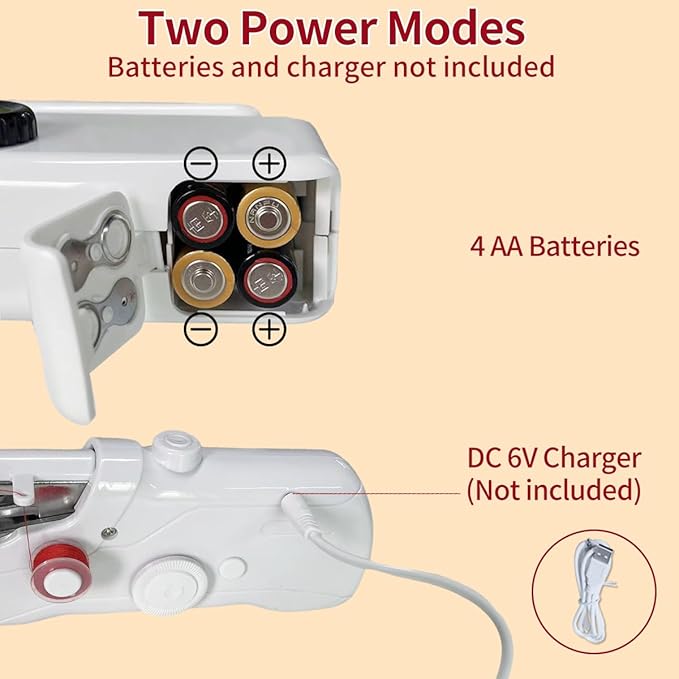 Handheld Sewing Machine,Mini Sewing Machine for Beginners,with 8 New Year's Fabric Pieces and 24 Sewing Accessories,Perfect for 2026 New Year DIY Gifts Decoration and Clothing Repairs