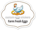 2,2.5,3,3.5,4inch Custom Carton Stickers Labels for Chicken, Personalized Chicken Egg Carton Packaging Sticker Label (Shape 13)