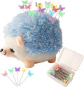 CICILIAYA Hedgehog Shape Pin Cushion, Cute Pincushions Sewing Kit Lovely Needle Cushions Pins Holder Sewing Accessories Supplies with 100Pcs Colored Butterfly Pins for Quilting DIY Crafts Patchwork