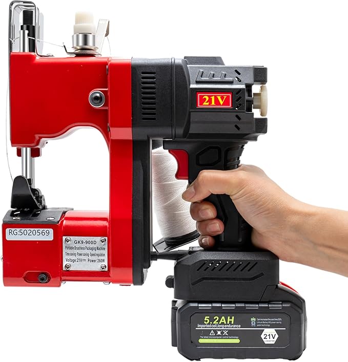 Battery Bag Sewing Closing Machine Brushless Motor Cordless Portable Bag Closer Stitcher Packing Machine