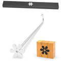 1.0" Mini Custom Wood Branding Iron Personalized for Wood Working, Leather Hats, Steak, BBQ Brander & Bread Logo, Personalized Steak Branding Iron for Food (Small, 084# Flower)