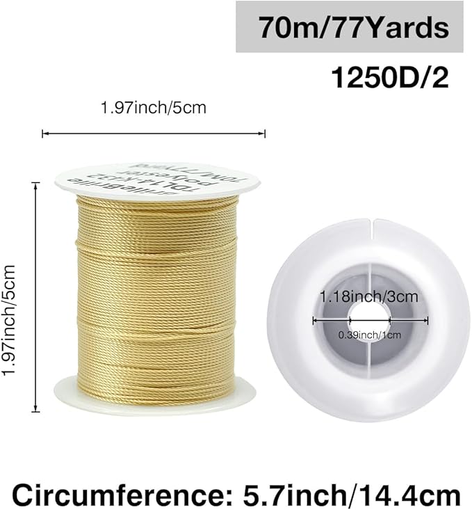 Extra Strong Upholstery Thread Repair Sewing Kit,Polyester Thread for Sewing with 7 Size Sewing Needles for Furniture,Leather&Canvas Stitching,70m/Spool (Cream)