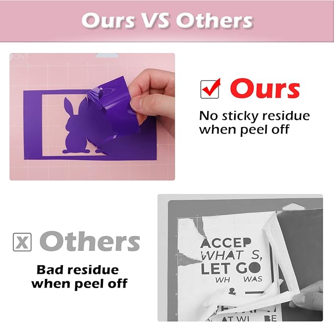 HTVRONT Fabric Grip Cutting Mats, 2 Pack Cutting Mat 12x12 Compatible with Cricut Maker 3/Maker 4/Maker/Explore 3/4/Air 2/One, Fabric Adhesive Sticky Quilting Cutting Mats Replacement Accessories