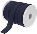 MECCANIXITY 1 Inch Double Fold Bias Tape Polyester Continuous Bulk Bias Tape for Sewing,Seaming Quilting Hemming Binding Crafts (Navy Blue 25 Yards)
