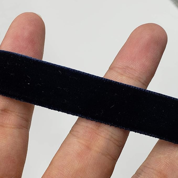10 Yards Velvet Ribbon Spool (Navy, 5/8")